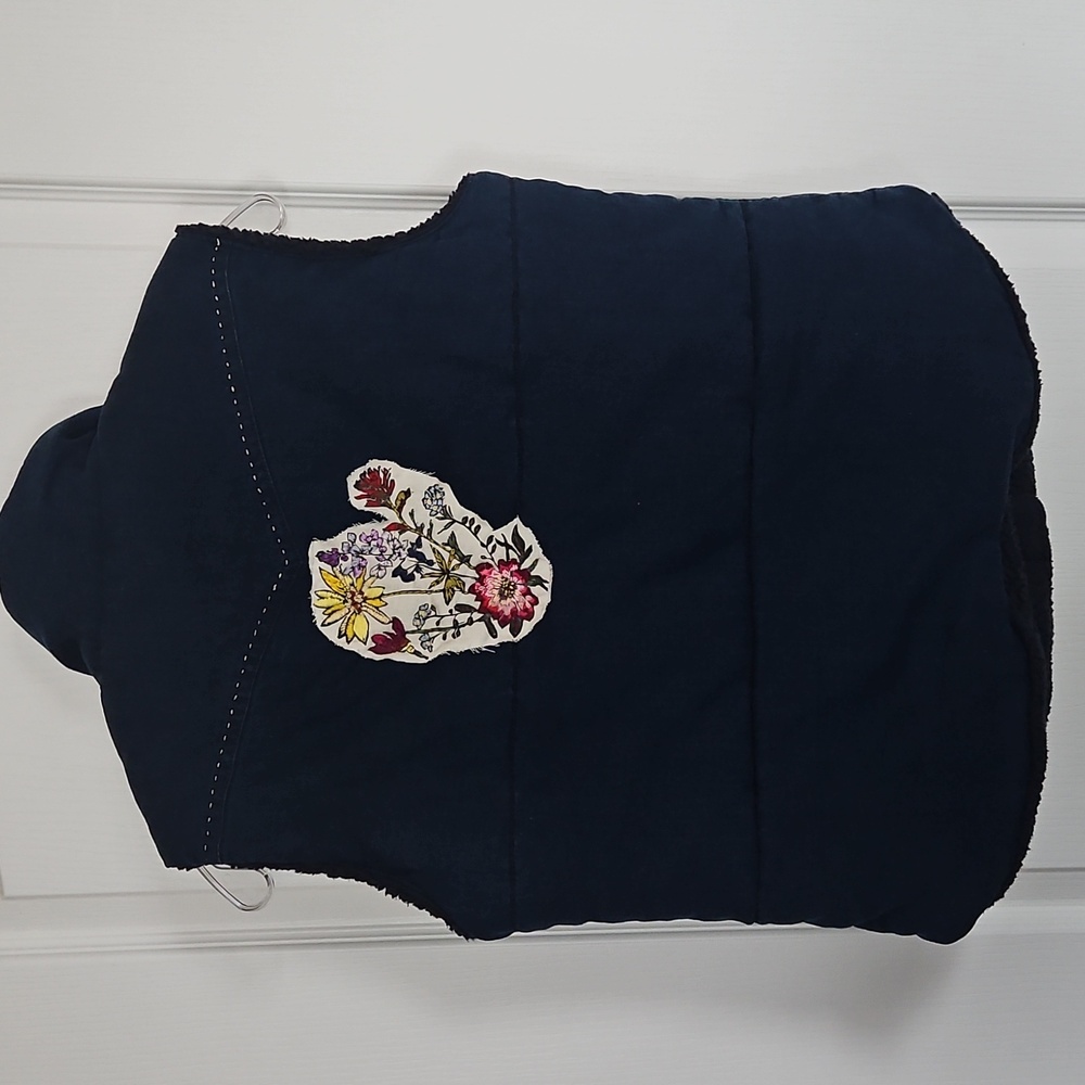 GAP Navy Sherpa-Lined Vest